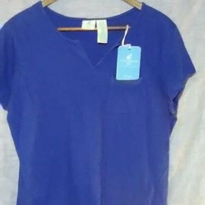 Womens V Neck T Shirt (Cobalt Blue)